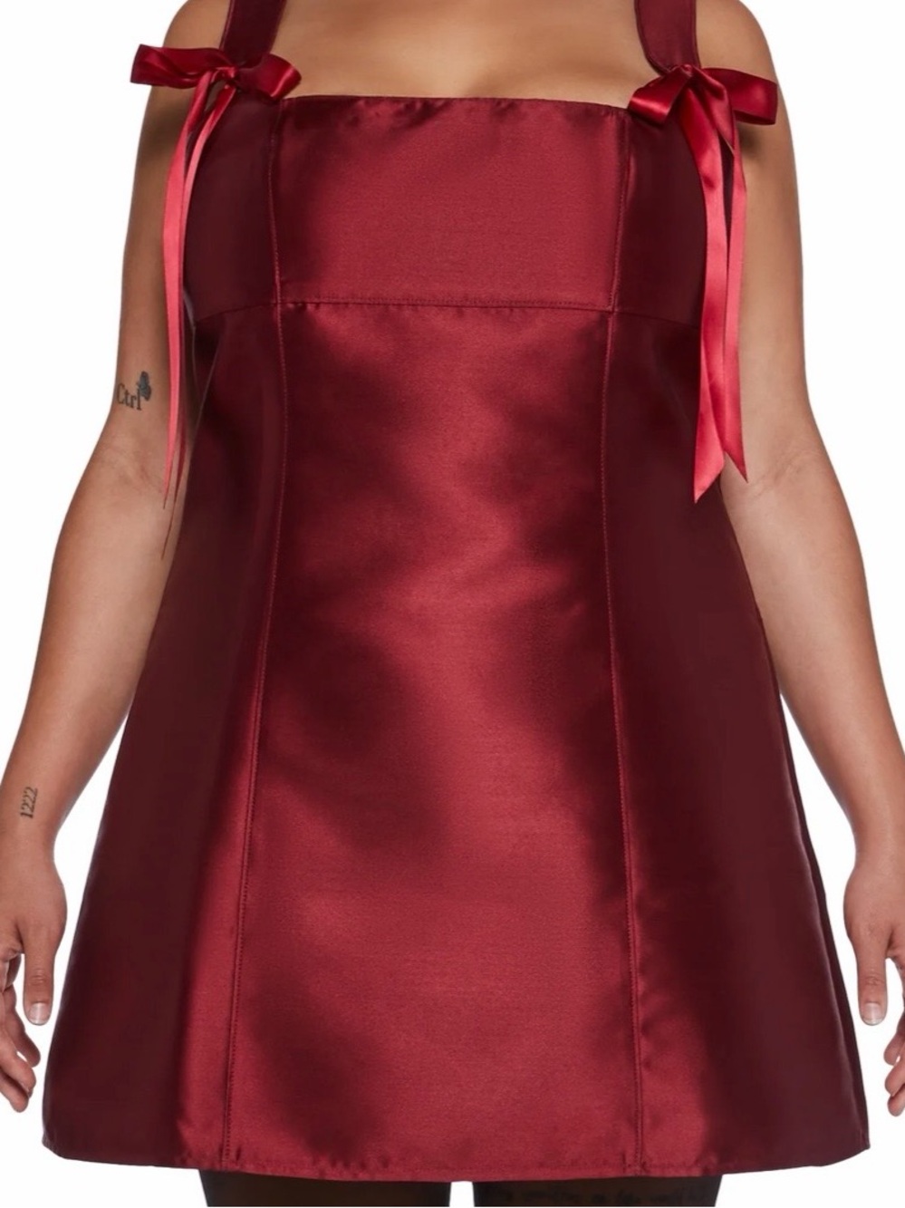 Dollskill PIXIE STARDUST MINI DRESS - BURGUNDY
